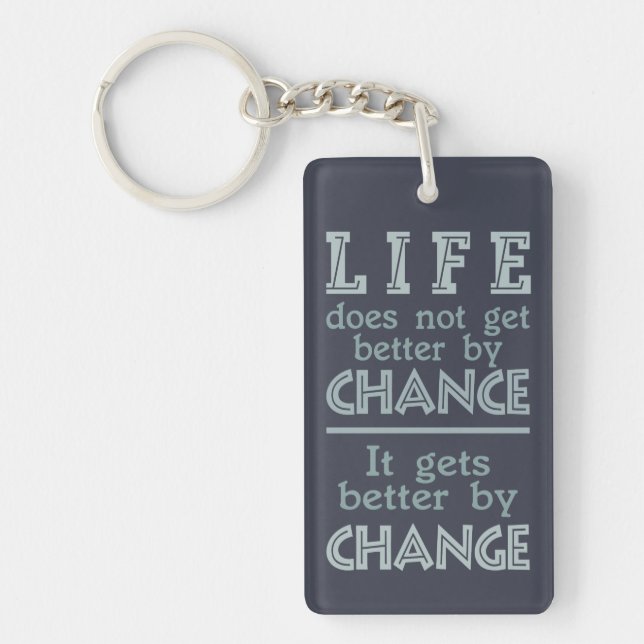 LIFE CHANGE custom monogram key chain (Front)