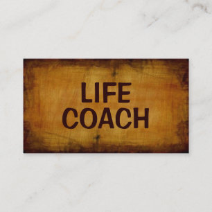 Life Coach Antique Business Card