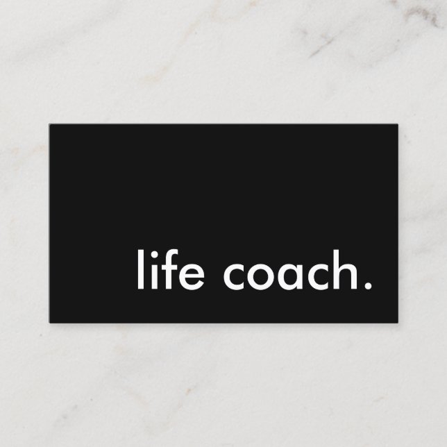 life coach. business card (Front)