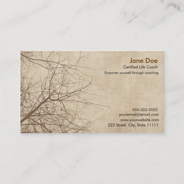 Life Coach Business Card Template (Front)