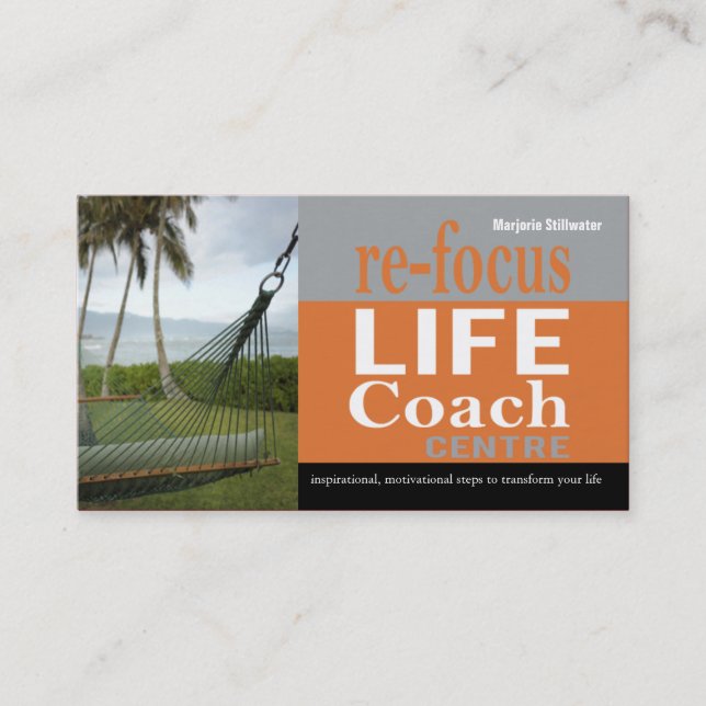 Life Coach Centre Personal Goals Motivational Business Card (Front)