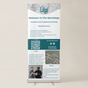 Life Coach Company Workshop Announcement Retractable Banner