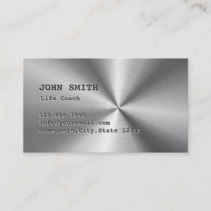Life Coach Counseling Faux Metal Business Card