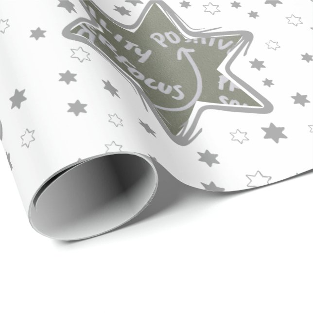 Life Coach Custom Photo Christmas Stars  Wrapping  Wrapping Paper (Roll Corner)