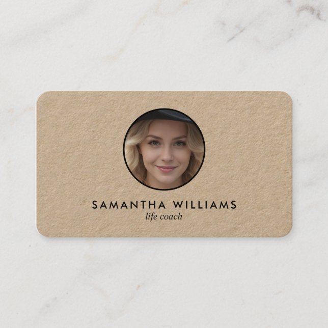 🛤️ Life Coach Custom QR Photo Business Card (Front)