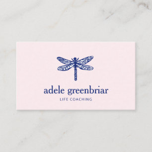 Life Coach Dragonfly Logo Business Card