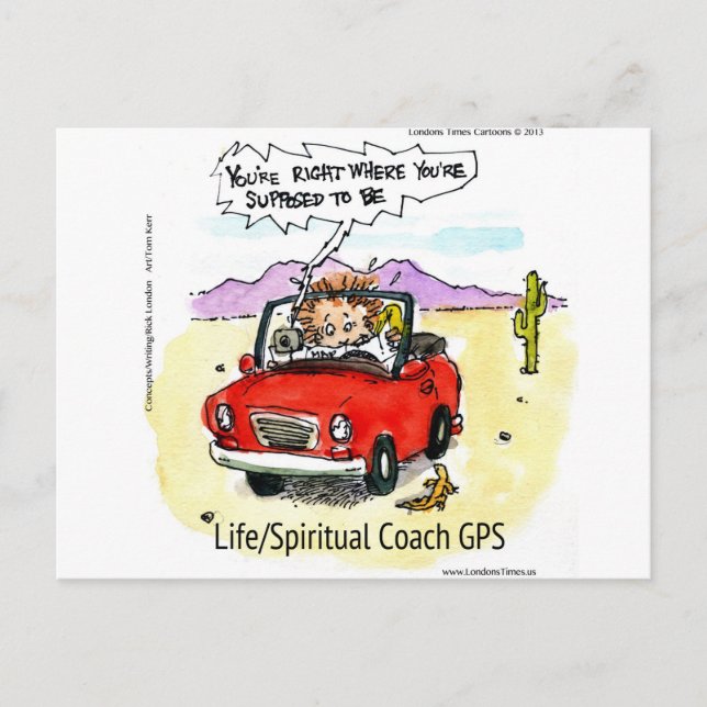 Life Coach GPS Postcard (Front)