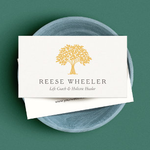 Life Coach Health and Wellness Tree Business Card