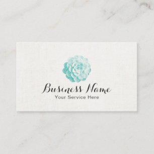 Life Coach Health Spa Therapy Elegant Succulent Business Card