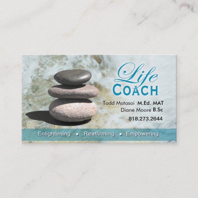 Life Coach II Personal Goals Spiritual Counseling Business Card (Front)