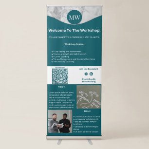 Life Coach Initials Workshop Announcement Retractable Banner