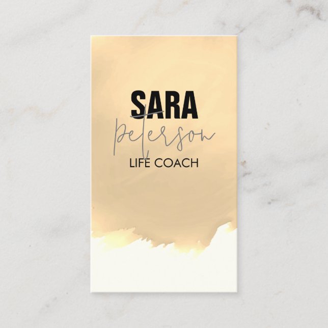 Life Coach Personal Improvement Business Card (Front)