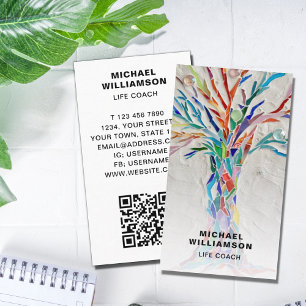 Life Coach QR Code Business Card