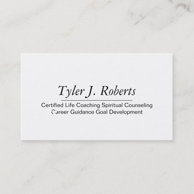 Life Coach Spiritual Counseling Career Guidance Business Card (Front)
