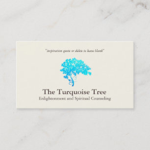 Life Coach Spiritual Counsellor Turquoise Tree 2 Business Card
