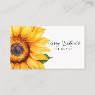 Life coach sunflower therapist yoga healer  business card