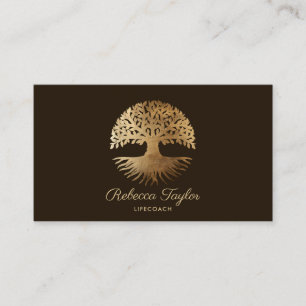 life coach tree of life therapist healer wellness business card