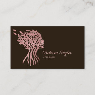 life coach tree of life therapist healer wellness business card