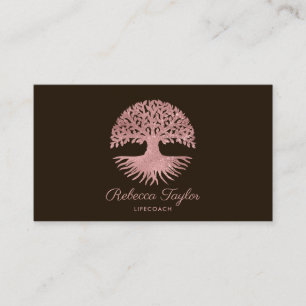 life coach tree of life therapist healer wellness  business card