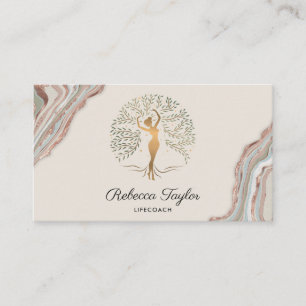 life coach tree of life therapist healer wellness  business card