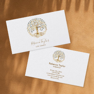 life coach tree of life therapist yoga healer busi business card