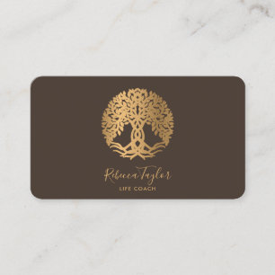 life coach tree of life therapist yoga healer busi business card