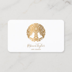 life coach tree of life therapist yoga healer busi business card