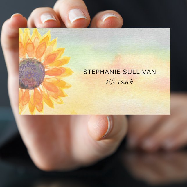 Life Coach Watercolor Business Card (Creator Uploaded)
