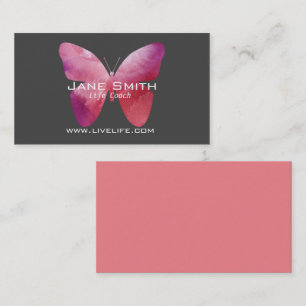 Life Coach wellbeing butterfly freelance Business Card