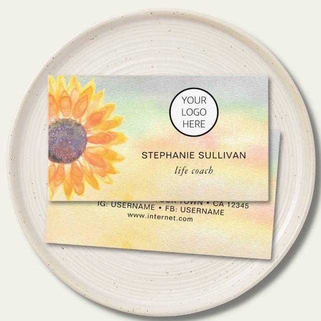Life Coach Your Logo Colourful Business Card (Creator Uploaded)