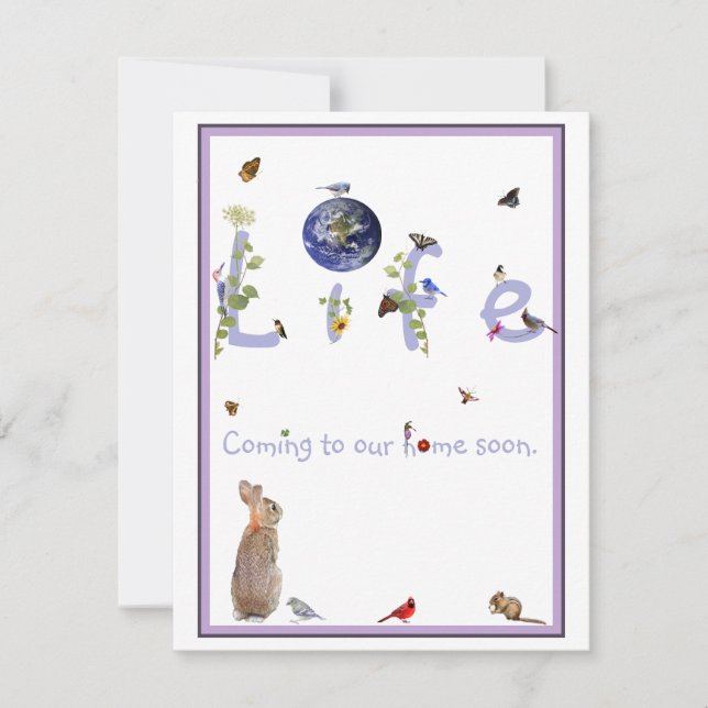 Life: Coming to our home soon-baby shower invite (Front)