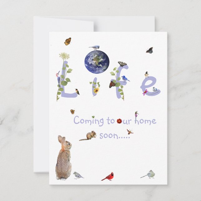Life: Coming to our home soon-baby shower invite (Front)