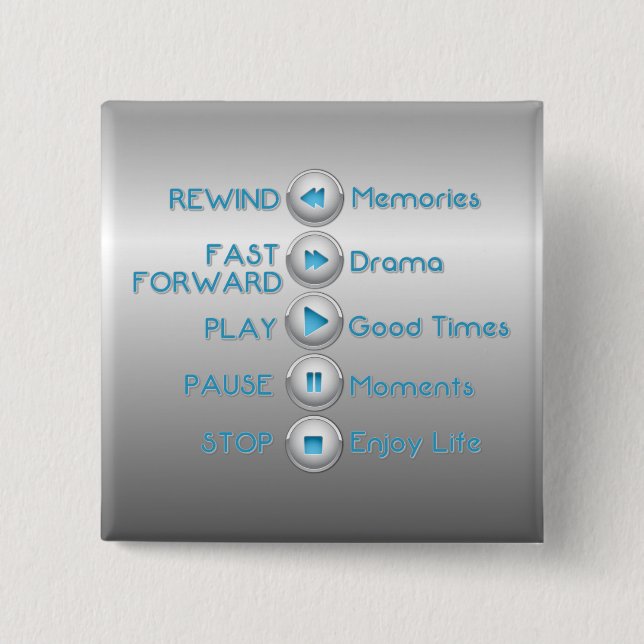 Life Control Buttons Silver Button (Front)