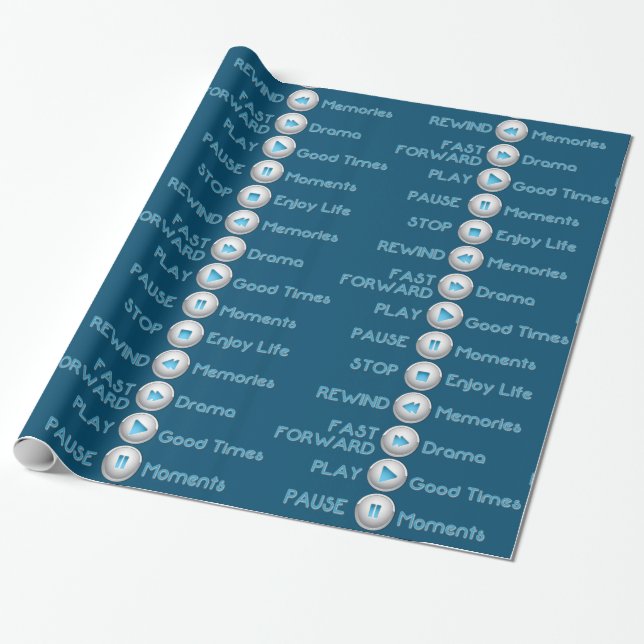 Life Control Buttons Wrapping Paper (Unrolled)