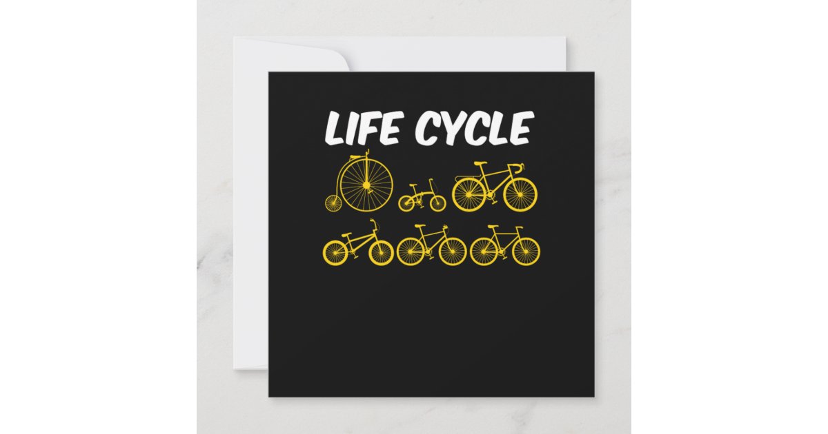 Life Cycle Bike Riding Cyclist Bicycle MTB BMX Gif Invitation Zazzle