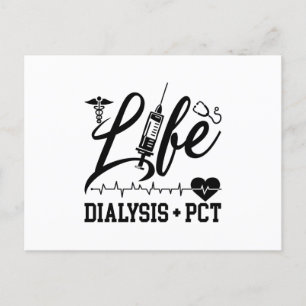 Life Dialysis + PCT Dialysis Nurse Tech Technician Postcard