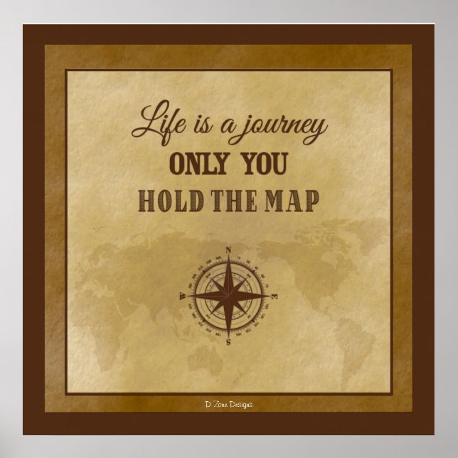 Life Direction Inspirational Spiritual Quote Poster (Front)