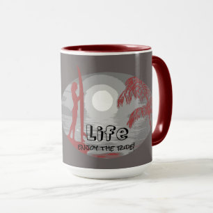 Life - Enjoy The Ride Surfer Girl Mug