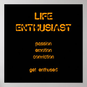 LIFE ENTHUSIAST, brand Poster