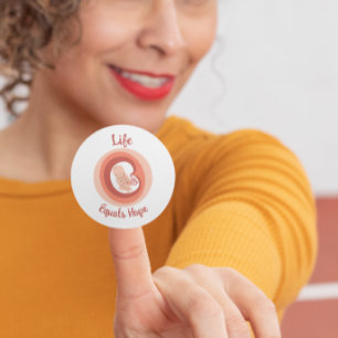 Life Equals Hope – Pro-Life Awareness Classic Round Sticker