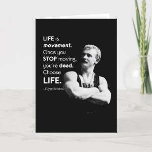 Life - Eugen Sandow Bodybuilding Motivational Card