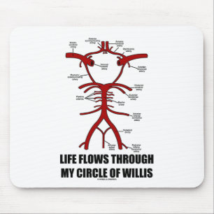 Life Flows Through My Circle Of Willis (Health) Mouse Mat
