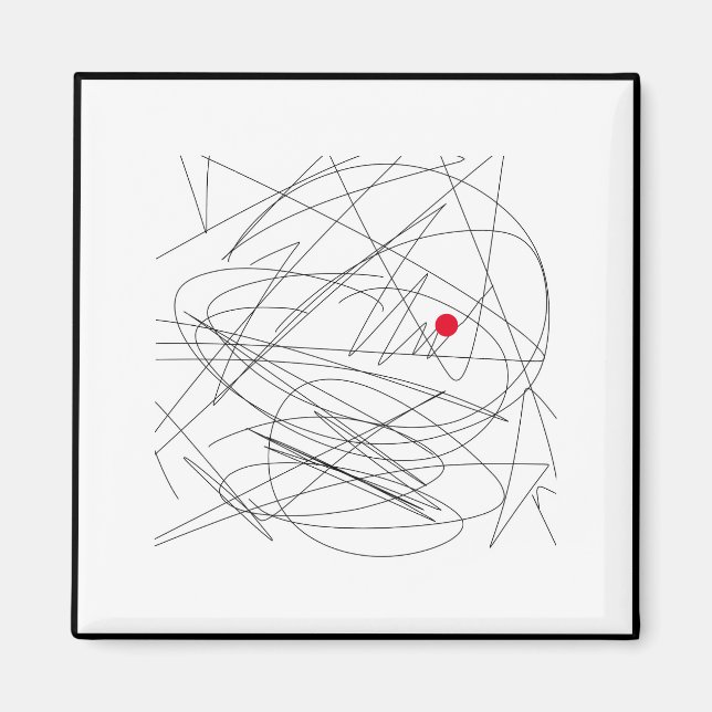 Life. Focus. Abstract Art Minimalism Magnet (Front)