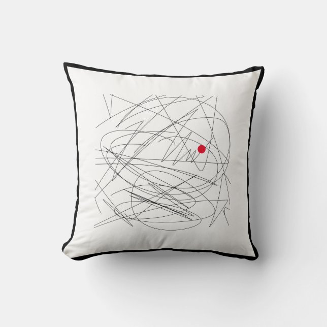 Life. Focus. Abstract Minimalism Cushion Pillow (Front)