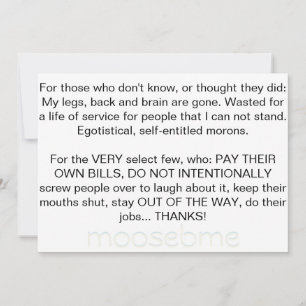 Life for Garbage Thank You Card