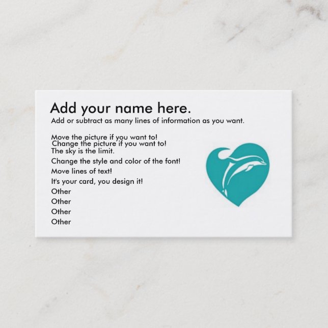 Life Force Healing Business Cards (Front)