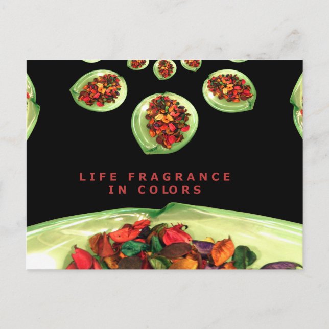 Life Fragrance in colour potpourri Postcard (Front)
