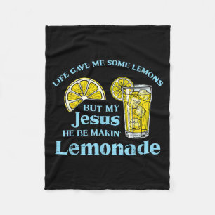 Life Gave Lemon Jesus Made Lemonade Christian Men  Fleece Blanket