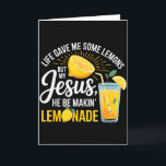 Life Gave Me Lemons Jesus Lemonade Funny Christian Card<br><div class="desc">Life Gave Me Lemons Jesus Lemonade Funny Christian Positive</div>