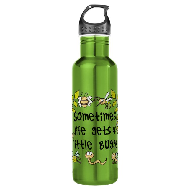 Life Gets Buggy 710 Ml Water Bottle (Front)